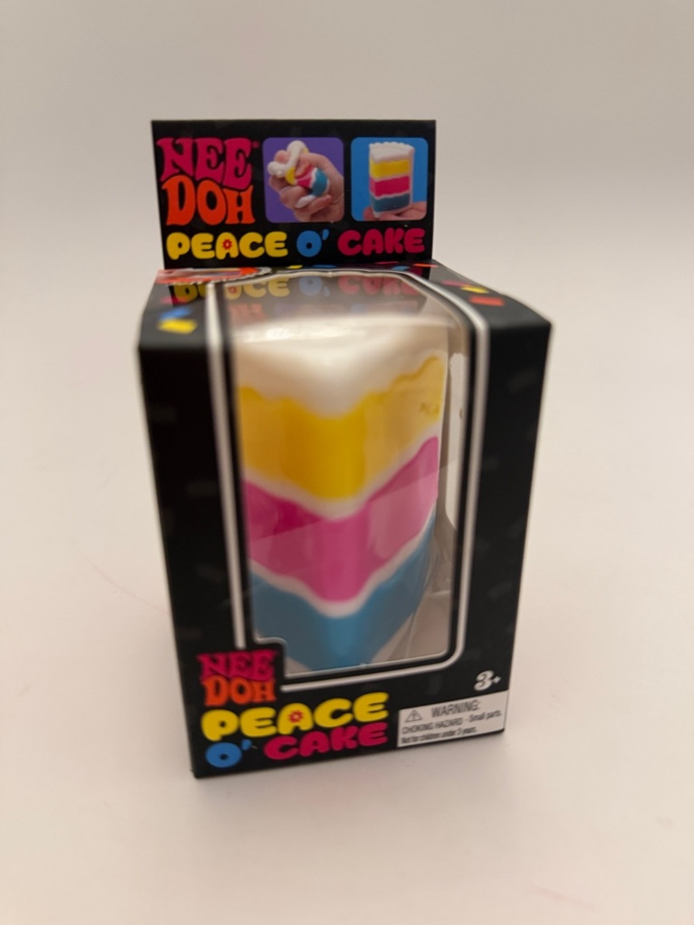 Peace O’Cake NeeDoh Squishy - Blue, Pink & Yellow